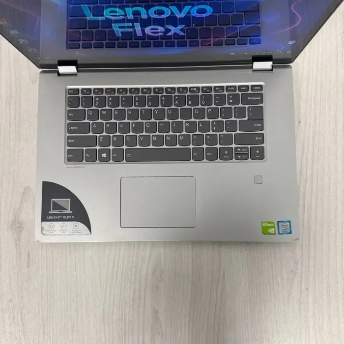 Ноутбук-трансформер Б-клас Lenovo Flex 5-1570 / 15.6" (1920x1080) IPS Touch / Intel Core i5-8250U (4 (8) ядра по 1.6 - 3.4 GHz) / 8 GB DDR4 / 256 GB SSD NVMe / nVidia GeForce MX130, 2 GB GDDR5, 64-bit / WebCam б/в - зображення 9