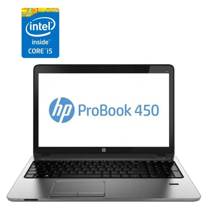 Ноутбук HP ProBook 450 G1 / 15.6" (1366x768) TN / Intel Core i5-4200U (2 (4) ядра по 1.6 - 2.6 GHz) / 8 GB DDR3 / 256 GB SSD / Intel HD Graphics 4400 / WebCam / DVD-RW б/в - зображення 1