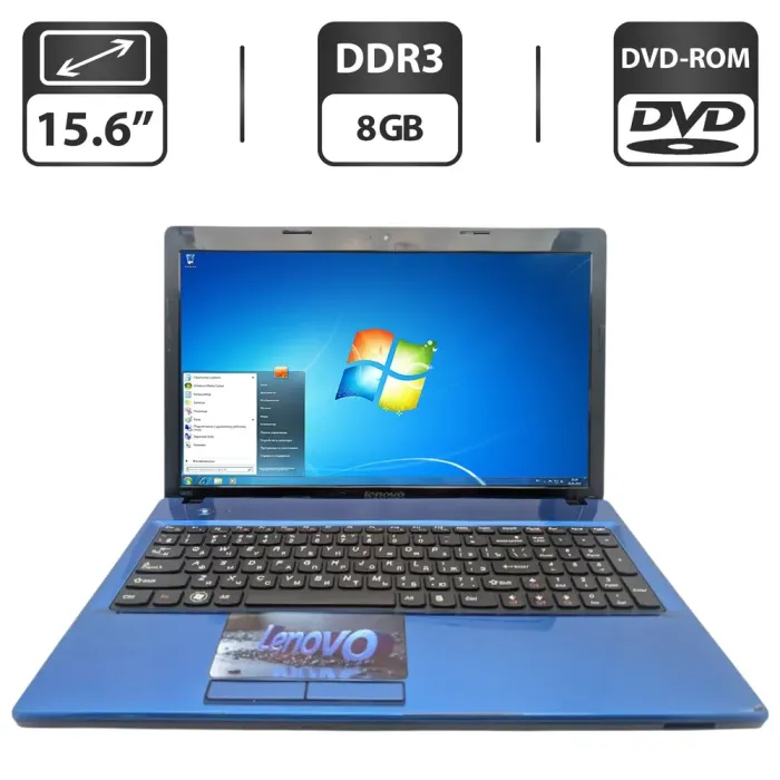 Ноутбук Lenovo G580 / 15.6" (1366x768) TN / Intel Pentium B960 (2 ядра по 2.2 GHz) / 8 GB DDR3 / 750 GB HDD / Intel HD Graphics / WebCam / DVD-ROM б/в - зображення 1