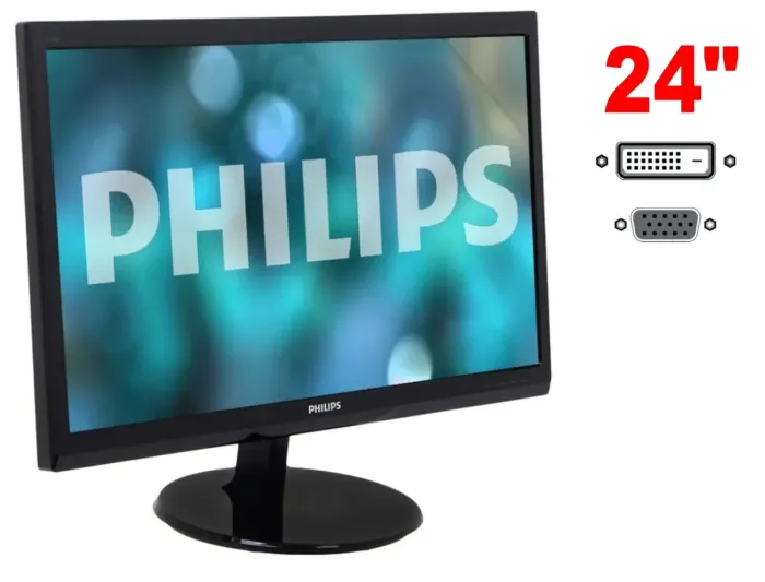 Монітор Philips 246V5LSB/00 / 24" (1920x1080) TN / 1x DVI, 1x VGA б/в - зображення 1