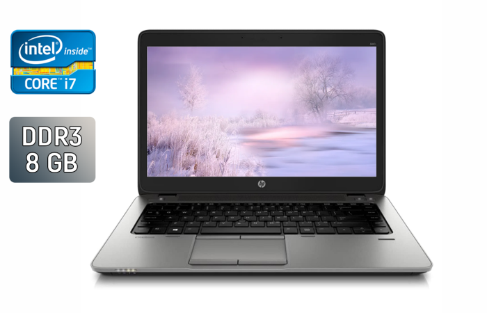 Ноутбук HP EliteBook 840 G1 / 14" (1366x768) TN / Intel Core i7-4600U (2 (4) ядра по 2.1 - 3.3 GHz) / 8 GB DDR3 / 240 GB SSD / Intel HD Graphics 4400 / Fingerprint / HDMI / Windows 10 б/в - зображення 1