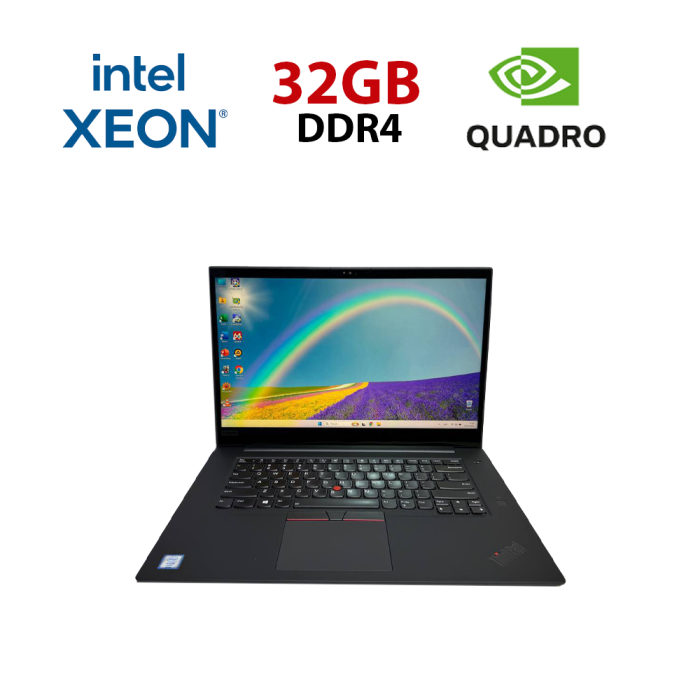 Мобільна робоча станція Lenovo ThinkPad P1 Gen1 / 15.6" (3840x2160) IPS Touch / Intel Xeon E-2176M (6 (12) ядер по 2,7 - 4,4 ГГц) / 32 ГБ DDR4 / 256 ГБ SSD + 256 ГБ SSD / nVidia Quadro P2000, 4 ГБ GDDR5, 128-біт / WebCam / Windows 10 б/в - изображение 1