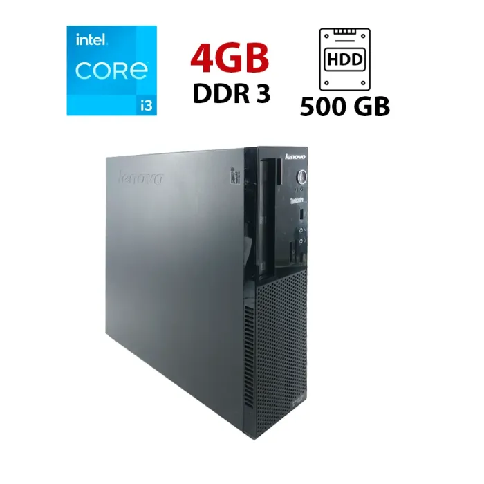 ПК Lenovo ThinkCentre E73 SFF / Intel Core i3-4130 (2 (4) ядра по 3.4 GHz) / 4 GB DDR3 / 500 GB HDD / Intel HD Graphics 4400 б/в - зображення 1