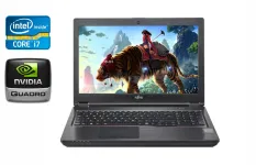 Мобільна робоча станція Б-клас Fujitsu Celsius H780 / 15.6" (1920x1080) IPS / Intel Core i7-8750H (6 (12) ядер по 2.2 - 4.1 GHz) / 16 GB DDR4 / 512 GB SSD / nVidia Quadro P600, 4 GB GDDR5, 128-bit / HDMI / USB Type-C / WebCam б/в