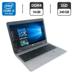 Ноутбук HP ProBook 650 G2 / 15.6" (1920x1080) TN / Intel Core i5-6200U (2 (4) ядра по 2.3 - 2.8 GHz) / 16 GB DDR4 / 240 GB SSD / Intel HD Graphics 520 / WebCam / DVD-ROM б/в