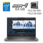 Робоча станція Dell Precision 7760 / 17.3" (1920x1080) IPS / Intel Core i7-11850H (8 (16) ядер по 2.5 - 4.8 GHz) / 64 GB DDR4 / 512 GB SSD+512 GB SSD / nVidia RTX A3000, 6 GB GDDR6, 192-bit / WebCam б/в