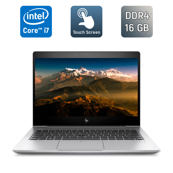 Ультрабук Б-клас HP EliteBook 830 G5 / 13.3" (1920x1080) IPS Touch / Intel Core i7-8650U (4 (8) ядра по 1.9 - 4.2 GHz) / 16 GB DDR4 / 512 GB SSD / Intel UHD Graphics 620 / Fingerprint / WebCam / Windows 10 б/в - зображення 1