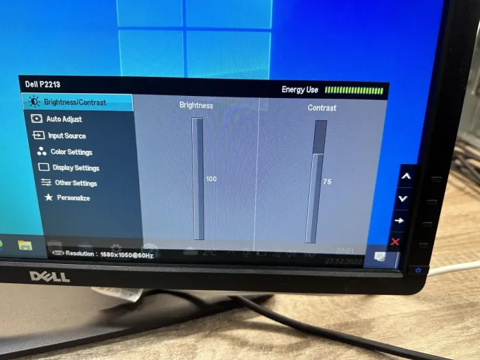 Монітор Dell P2213f / 22" (1680x1050) TN / VGA, DVI, DisplayPort, USB 2.0 б/в - зображення 3