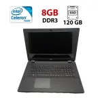 Ноутбук Acer Aspire ES1-711 / 17.3" (1600x900) TN / Intel Celeron N2940 (4 ядра по 1.83 - 2.25 GHz) / 4 GB DDR3 / 120 GB SSD / Intel HD Graphics / WebCam б/в
