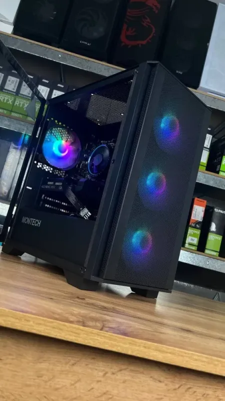 Сборка под заказ: игровой ПК Montech Air 100 ARGB Black Tower / Intel Core i3-13100F (4 (8) ядра по 3.4 - 4.5 GHz) / 16 GB DDR4 / 1000 GB SSD M.2 / nVidia GeForce RTX 3060, 12 GB GDDR6, 192-bit / HDMI / 650W - зображення 4