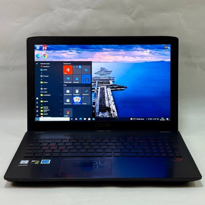 Ігровий ноутбук Б-клас Asus ROG GL552VW / 15.6" (1920x1080) IPS / Intel Core i7-6700HQ (4 (8) ядра по 2.6 - 3.5 GHz) / 16 GB DDR4 / 256 GB SSD / nVidia GeForce GTX 960M, 2 GB GDDR5, 128-bit / WebCam / Windows 10 Pro б/в - зображення 2