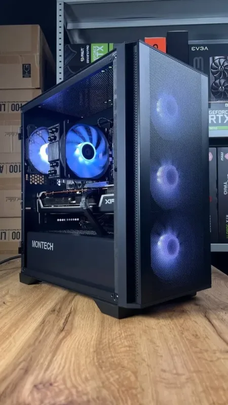 Збірка під замовлення: ігровий ПК Montech Air 100 ARGB Tower / AMD Ryzen 5 8400F (6 (12) ядер по 4.2 - 4.7 GHz) / 32 GB DDR5 / 1000 GB SSD M.2 / AMD Radeon RX 6800, 16 GB GDDR6, 256-bit / 750W б/в - зображення 2