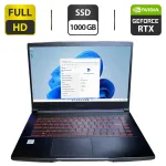 Ігровий ноутбук MSI GF65 Thin 10UE / 15.6" (1920x1080) IPS / Intel Core i7-10750H (6 (12) ядер по 2.6 - 5.0 GHz) / 16 GB DDR4 / 1000 GB SSD / nVidia GeForce RTX 3060, 6 GB GDDR6, 192-bit / WebCam б/в