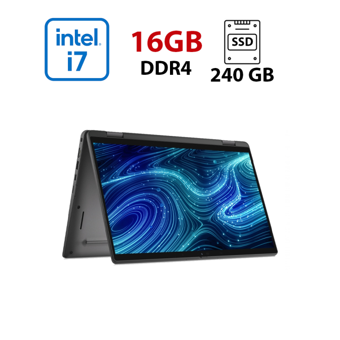 Ультрабук-трансформер Dell Latitude 7420 2-in-1 / 14" (1920x1080) IPS Touch / Intel Core i7-1185G7 (4 (8) ядра по 1.2 - 4.8 GHz) / 16 GB DDR4 / 240 GB SSD / Intel Iris Xe Graphics / WebCam б/в - зображення 1