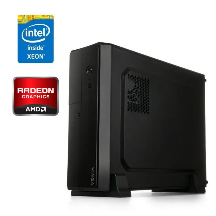 ПК Vinga CS313B SFF / Intel Xeon E5-2670 (8 (16) ядер 2.6 - 3.3 GHz) / 16 GB DDR3 / 240 GB SSD / AMD Radeon Pro WX 4100, 4 GB GDDR5, 128-bit / Win 10 Pro б/в - зображення 1