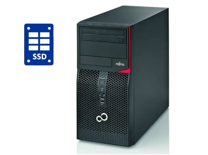ПК Fujitsu Esprimo P556 Tower / Intel Core i3-6100 (2 (4) ядра по 3.7 GHz) / 4 GB DDR4 / 120 GB SSD / Intel HD Graphics 530 / DVD-ROM / Win 10 б/в - зображення 1