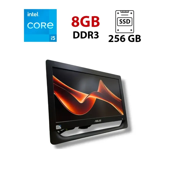 Моноблок Asus ET2013IUKI / 20" (1600x900) TN / Intel Core i5-3550S (4 ядра по 3.0 - 3.7 GHz) / 8 GB DDR3 / 256 GB SSD / Intel HD Graphics 2500 / WebCam б/в - зображення 1