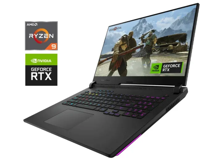 Ігровий ноутбук Б-класу Asus ROG Strix G17 G713PI / 17.3" (2560x1440) IPS / AMD Ryzen 9 7945HX (16 (32) ядер по 2,5 - 5,4 ГГц) / 32 ГБ DDR5 / 1000 ГБ SSD NVMe / nVidia GeForce RTX 4070, 8 ГБ GDDR6, 128-біт б/в - зображення 1