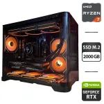 Збірка на замовлення: ігровий ПК GameMax Hype-M Black Tower / AMD Ryzen 7 7700 (8 (16) ядер по 3,8 - 5,3 ГГц) / 32 ГБ DDR5 / 2000 ГБ SSD M.2 / nVidia GeForce RTX 5070, 12 ГБ GDDR7, 192-bit / 750 Вт