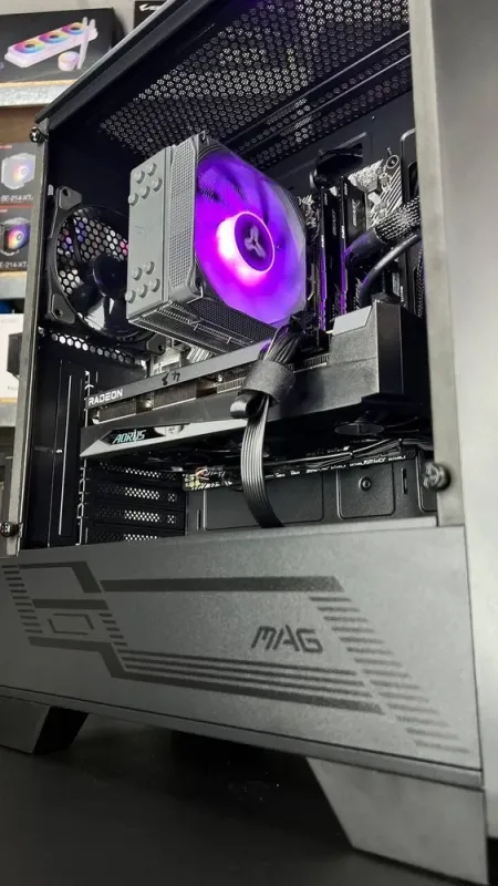 Збірка під замовлення: ігровий ПК MSI MAG Forge 100M Black Tower / AMD Ryzen 5 5600 (6 (12) ядер по 3.5 - 4.4 GHz) / 16 GB DDR4 / 1000 GB SSD M.2 / AMD Radeon RX 6700 XT, 12 GB GDDR6, 192-bit / 650W б/в - зображення 5