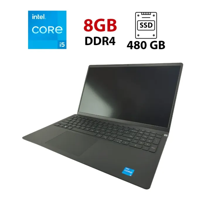 Ультрабук Dell Vostro 3530 / 15.6" (1920x1080) IPS / Intel Core i5-1345U (10 (12) ядер по 3.5 - 4.7 GHz) / 8 GB DDR4 / 480 GB SSD / Intel Iris Xe Graphics / WebCam б/в - зображення 1