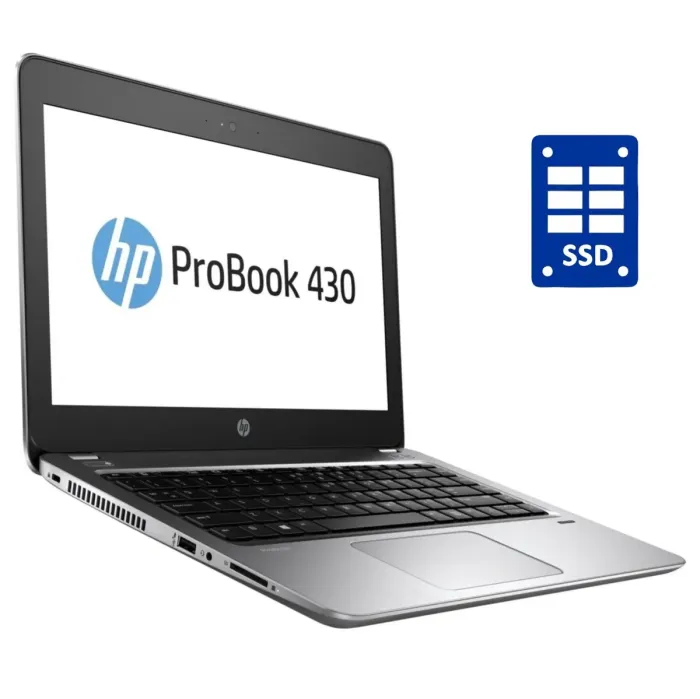 Ультрабук Б-клас HP ProBook 430 G4 / 13.3" (1366x768) TN / Intel Core i3-7100U (2 (4) ядра по 2.4 GHz) / 8 GB DDR4 / 160 GB SSD / Intel HD Graphics 620 / WebCam / Win 10 Pro б/в - зображення 1