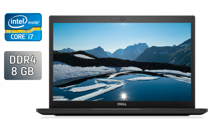 Ультрабук Dell Latitude 7480 / 14" (1920x1080) IPS / Intel Core i7-7600U (2 (4) ядра по 2.8 - 3.9 GHz) / 8 GB DDR4 / 256 GB SSD / Intel HD Graphics 620 / HDMI / WebCam / Windows 10 б/в - зображення 1