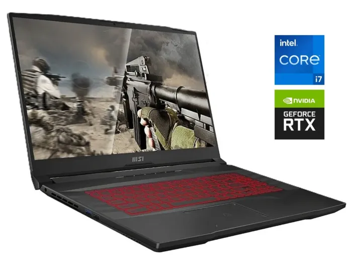 Ігровий ноутбук MSI CrossHair 17 A11UDK / 17.3" (1920x1080) IPS / Intel Core i7-11800H (8 (16) ядер по 2.3 - 4.6 GHz) / 32 GB DDR4 / 512 GB SSD M.2 / nVidia GeForce RTX 3050 Ti, 4 GB GDDR6, 128-bit / WebCam / Win 11 Home б/в - зображення 1