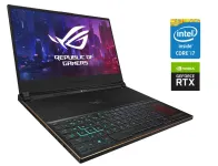 Ігровий ноутбук Asus ROG Zephyrus S GX531GW / 15.6" (1920x1080) IPS / Intel Core i7-8750H (6 (12) ядер по 2.2 - 4.1 GHz) / 16 GB DDR4 / 512 GB SSD / nVidia GeForce RTX 2070 Max-Q, 8 GB GDDR6, 256-bit / WebCam / Win 11 Home б/в