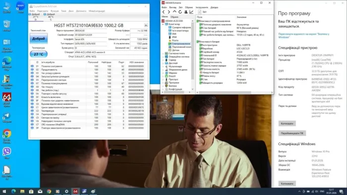 Мобільна робоча станція Б-класу Dell Precision 7720 / 17,3" (1920x1080) IPS / Intel Core i7-7820HQ (4 (8) ядра по 2,9 - 3,9 ГГц) / 32 ГБ DDR4 / 512 ГБ SSD M.2 / nVidia Quadro P5000, 16 ГБ GDDR5X, 256-біт / WebCam б/в - зображення 8