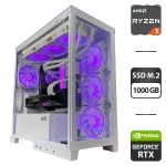 Збірка під замовлення: ігровий ПК 2E Gaming Fantom GK701W White Tower / AMD Ryzen 5 5600 (6 (12) ядер по 3.5 - 4.4 GHz) / 32 GB DDR4 / 1000 GB SSD M.2 / nVidia GeForce RTX 3070, 8 GB GDDR6, 256-bit / HDMI / 750W б/в