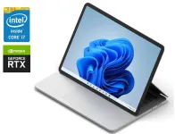 Ігровий ноутбук-трансформер Microsoft SurFace Laptop Studio / 14.3" (2400x1600) IPS Touch / Intel Core i7-11370H (4 (8) ядра по 3.3 - 4.8 GHz) / 32 GB DDR4 / 1000 GB SSD / nVidia GeForce RTX 3050 Ti, 4 GB GDDR6, 128-bit / WebCam / Win 11 Pro б/в