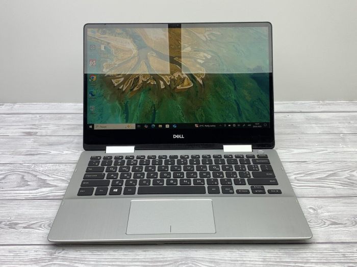 Ноутбук-трансформер Б-клас Dell Inspiron 13 7386 2-in-1 / 13.3" (1920x1080) IPS Touch / Intel Core i7-8565U (4 (8) ядра по 1.8 - 4.6 GHz) / 16 GB DDR4 / 240 GB SSD / Intel UHD Graphics / WebCam б/в - зображення 2