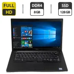 Ноутбук Б-клас Dell Latitude 7490 / 14" (1920x1080) IPS / Intel Core i5-8350U (4 (8) ядра по 1.7 - 3.6 GHz) / 8 GB DDR4 / 128 GB SSD M.2 / Intel UHD Graphics 620 / WebCam / Windows 10 Pro б/в