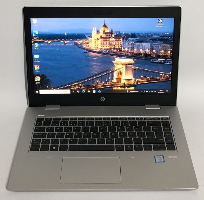 Ультрабук Б-клас HP ProBook 640 G4 / 14" (1920x1080) IPS / Intel Core i7-8650U (4 (8) ядра по 1.9 - 4.2 GHz) / 16 GB DDR4 / 256 GB SSD / AMD Radeon 540, 2 GB GDDR5, 64-bit / WebCam / Win 10 Pro б/в - зображення 2