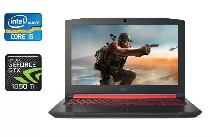 Ігровий ноутбук Б-клас Acer Nitro 5 AN515-51 / 15.6" (1920x1080) IPS / Intel Core i5-7300HQ (4 ядра по 2.5 - 3.5 GHz) / 16 GB DDR4 / 512 GB SSD / nVidia GeForce GTX 1050 Ti, 4 GB GDDR5, 128-bit / WebCam / HDMI б/в - зображення 1