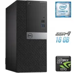 Ігровий ПК Dell OptiPlex 5050 Tower / Intel Core i5-6500 (4 ядра по 3.2 - 3.6 GHz) / 16 GB DDR4 / 500 GB SSD / nVidia GeForce GTX 1070, 8 GB GDDR5, 256-bit б/в