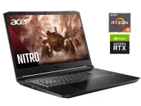 Ігровий ноутбук Acer Nitro 5 AN517-41 / 17.3" (1920x1080) IPS / AMD Ryzen 9 5900HX (8 (16) ядер по 3.3 - 4.6 GHz) / 32 GB DDR4 / 1000 GB SSD / nVidia GeForce RTX 3080, 8 GB GDDR6, 256-bit / WebCam / Win 11 Pro б/в