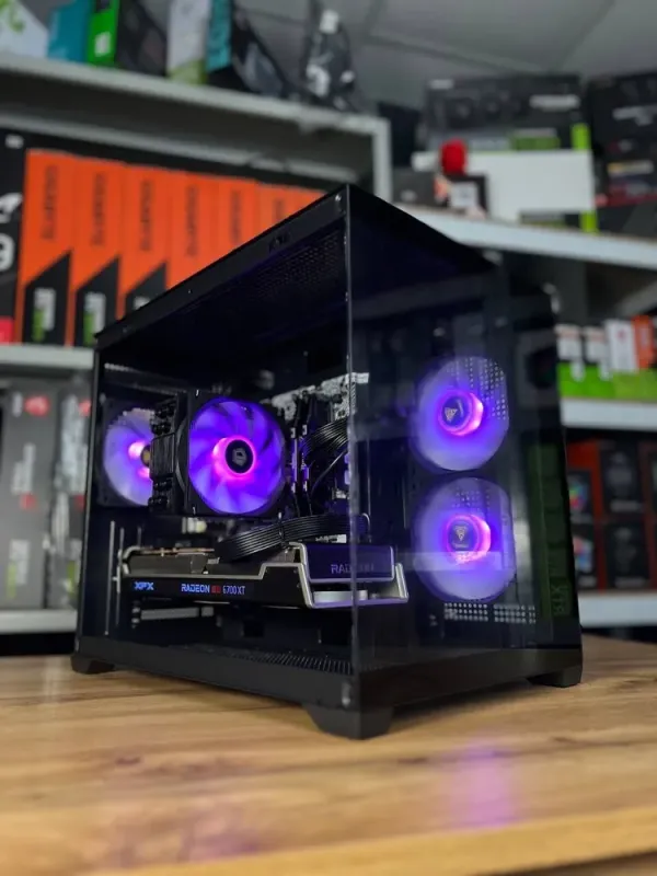 Збірка під замовлення: ігровий ПК Gamdias Aura GC10M ARGB Black Tower / AMD Ryzen 7 5700X (8 (16) ядер по 3.4 - 4.6 GHz) / 32 GB DDR4 / 1000 GB SSD M.2 / AMD Radeon RX 6700 XT, 12 GB GDDR6, 192-bit / 650W б/в - зображення 3