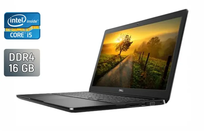 Ноутбук Б-клас Dell Latitude 3500 / 15.6" (1920x1080) IPS / Intel Core i5-8265U (4 (8) ядра по 1.6 - 3.9 GHz) / 16 GB DDR4 / 512 GB SSD / Intel UHD Graphics 620 / WebCam / Windows 10 б/у - зображення 1