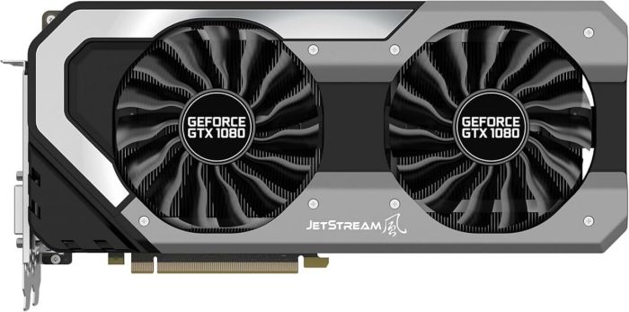 Дискретна відеокарта Palit GeForce GTX 1080 JetStream, 8 GB GDDR5X, 256-bit / 1x DVI, 1x HDMI, 3x DisplayPort / (NEB1080015P2-1040J) б/в - зображення 2