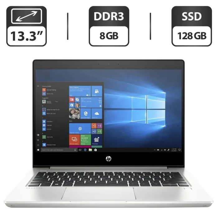 Ультрабук Б-клас HP ProBook 430 G6 / 13.3" (1366x768) TN / Intel Core i3-8145U (2 (4) ядра по 2.1 - 3.9 GHz) / 8 GB DDR3 / 128 GB SSD / Intel UHD Graphics / WebCam / HDMI б/в - зображення 1