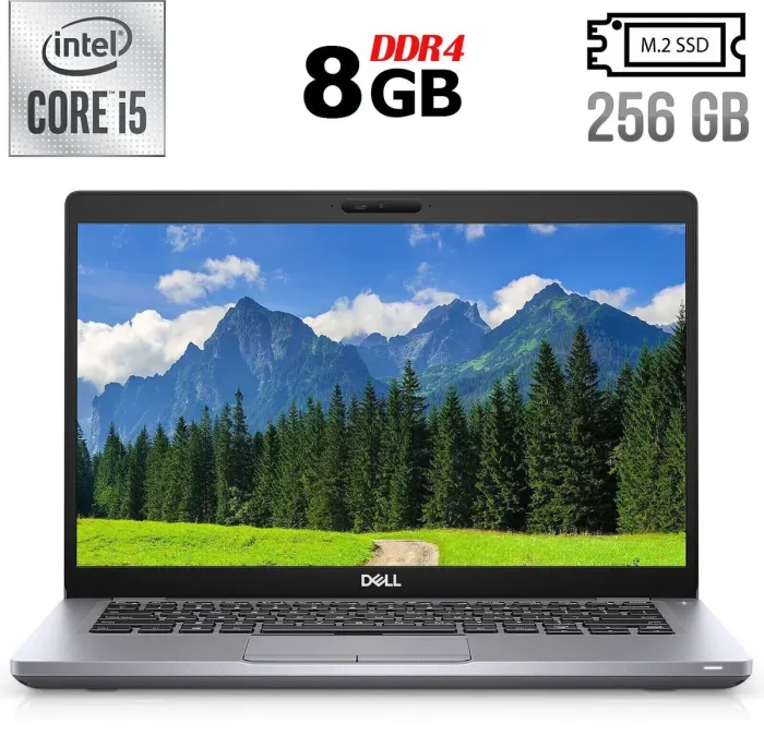 Ультрабук Б-клас Dell Latitude 5410 / 14" (1920x1080) IPS Touch / Intel Core i5-10310U (4 (8) ядра по 1.7 - 4.4 GHz) / 8 GB DDR4 / 256 GB SSD M.2 / Intel UHD Graphics / WebCam / USB 3.1 / HDMI / Windows 10 б/в - зображення 1