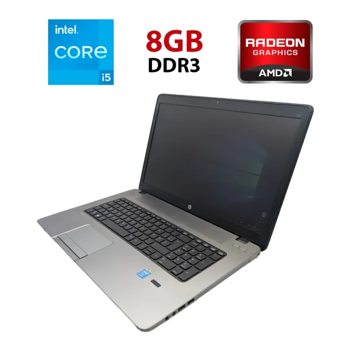 Ноутбук HP Probook 470 G1 / 17.3" (1600x900) TN / Intel Core i5-4200M (2 (4) ядра по 2.5 - 3.1 GHz) / 8 GB DDR3 / 128 GB SSD / AMD Radeon HD 8700M, 1 GB DDR3, 128-bit / WebCam б/в - зображення 1