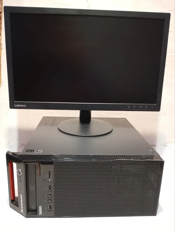 Комплект ПК: Lenovo ThinkCentre E73 Tower / Intel Core i3-4170 (2 (4) ядра по 3.7 GHz) / 8 GB DDR3 / 500 GB HDD / Intel HD Graphics 4400 + Монітор Lenovo ThinkVision T2224d / 22" (1920x1080) IPS / 1x DP, 1x VGA / VESA 100x100 б/в - зображення 2