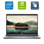 Мобільна робоча станція Dell Precision 3550 / 15,6" (1920x1080) IPS Touch / Intel Core i7-10610U (4 (8) ядра по 1,8 - 4,9 ГГц) / 16 ГБ DDR4 / 512 ГБ SSD / nVidia Quadro P520, 2 ГБ GDDR5, 64-біт / Веб-камера / Windows 10 б/в