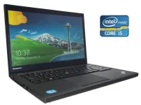 Ультрабук Б-клас Lenovo ThinkPad T440s / 14" (1920x1080) IPS / Intel Core i5-4300U (2 (4) ядра по 1.9 - 2.9 GHz) / 8 GB DDR3 / 120 GB SSD / Intel HD Graphics 4400 / WebCam б/в