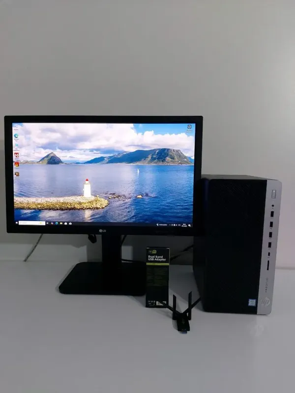 Комплект ПК: HP 600 G4 Tower / Intel Core i5-8400 (6 ядер по 2.8 - 4.0 GHz) / 16 GB DDR4 / 250 GB SSD M.2 + 512 GB SSD + 500 GB HDD / nVidia GeForce GTX 1050 Ti, 4 GB GDDR5, 128-bit + Монітор LG 24MB37PM-B / 24" (1920x1080) б/в - зображення 2