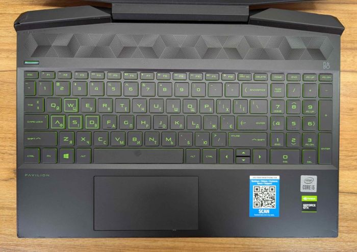 Ігровий ноутбук Б-клас HP Pavilion Gaming 15-dk1056wm / 15.6" (1920x1080) IPS / Intel Core i5-10300H (4 (8) ядра по 2.5 - 4.5 GHz) / 16 GB DDR4 / 512 GB SSD / nVidia GeForce GTX 1650, 4 GB GDDR5, 128-bit / WebCam / Windows 10 б/в - зображення 4