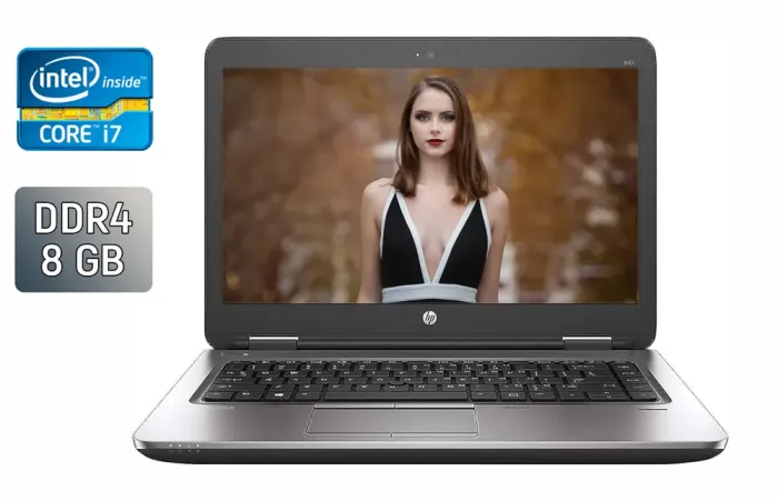 Ноутбук Б-клас HP ProBook 640 G2 / 14" (1920x1080) IPS / Intel Core i7-6600U (2 (4) ядра по 2.6 - 3.4 GHz) / 8 GB DDR4 / 180 GB SSD / Intel HD Graphics 520 / WebCam / Fingerprint / Windows 10 б/в - зображення 1